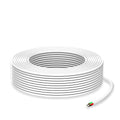 HiFind 14/4 Gauge AWG Outdoor Speaker Wire Bulk 75 FT, LLDPE UV Resistant Low Voltage CCA 4 Conductors Cable, CL2 in-Wall Burial for Home Theater,Car Audio,Automotive,Trailer-White