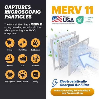 BNX TruFilter 14x24x1 Air Filter MERV 11 - Image 3