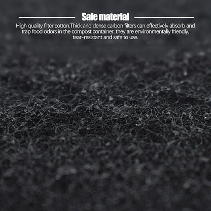 Eagles Square Compost Bin Filters, 4.7" x 4.7" x 0.4" Charcoal Filters - Image 3