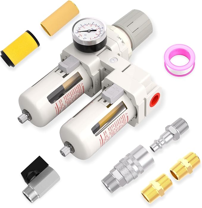 1/2" NPT Air Drying System, Double Air Filters by MEANLINMEASURE