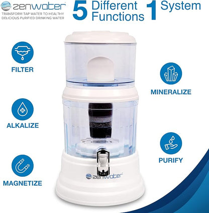 ZENWATER 4-Gallon Countertop Gravity Water Filter System - Image 3
