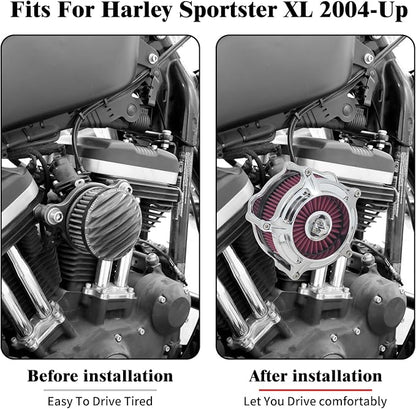 HDBUBALUS Motorcycle CNC Spike Air Cleaner Air Filter Intake System Filter - Image 3
