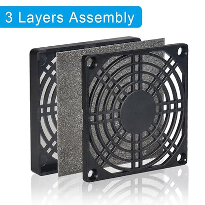 ELUTENG 80mm Fan Filter 2 Pack Ventilation Grill Cover IP40 Dustproof Cool - Image 6
