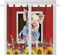 Pig Sunflowers Bathroom Curtains 63 Inch Length, Window Curtains Tab Top by Unknown