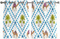 2 Panel Kitchen Cafe Curtains, Camels Palm Trees Sunlight Filtering Nature Air by Hokiten