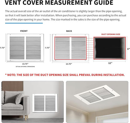 12x6 Vent Cover, Air Return Vent Cover, Flat Vent Cover, Rejillas De Aire - Image 4