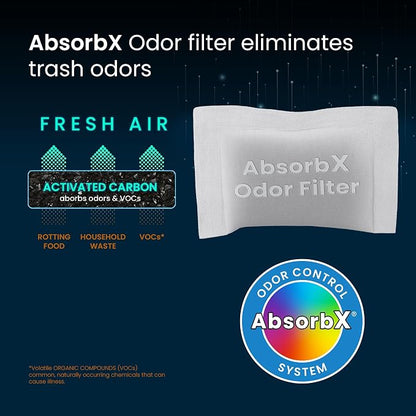 iTouchless Official Trash Can Deodorizer AbsorbX 3-Pack All Natural Activated - Image 3