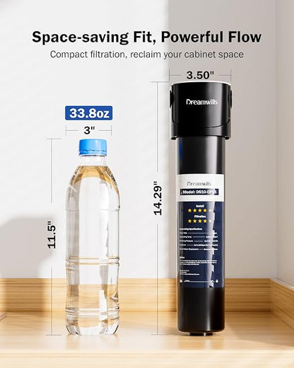 Dreamwills DS15 Under Sink Water Filter System, 1.3 GPM Direct Connect Kitchen - Image 7