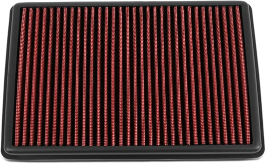 DNA Motoring AFPN-207-RD Washable Drop In Panel Air Filter Enhance Engine by DNAMOTORING