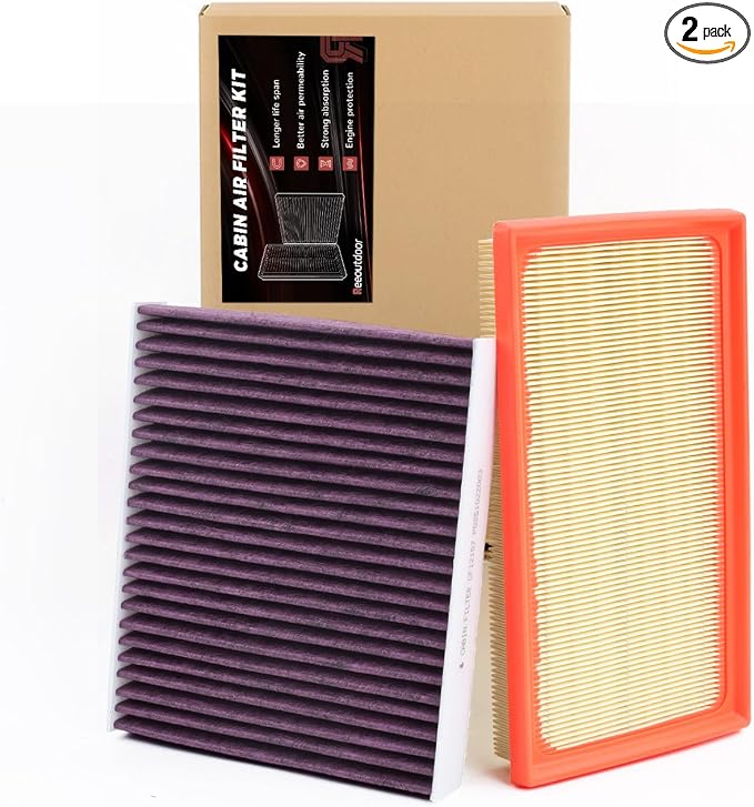 Engine & Cabin Air Filter Kit for 2019-2025 RAV4 Hybrid, 2018-2025 Camry Hybird by Reeoutdoor