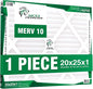 20x25x1, Pleated HVAC AC Furnace Air Filters Replacement, Comparable to MPR by Unknown