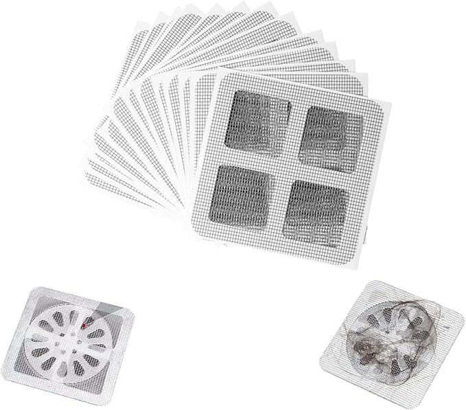 Disposable Floor Drain Sticker, Hair Drain Catcher, Shower Drain Square Mesh by YCSSSD