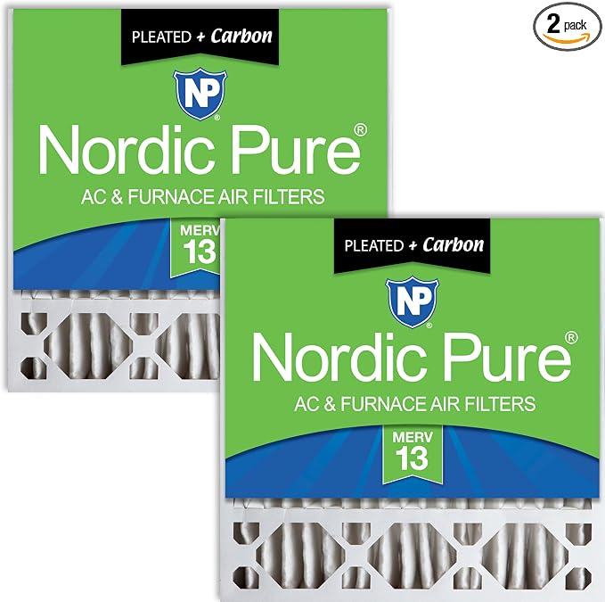 Nordic Pure 20x20x5 Honeywell Replacement Furnace Filters MERV 13 Plus Carbon 2 by NordicPure