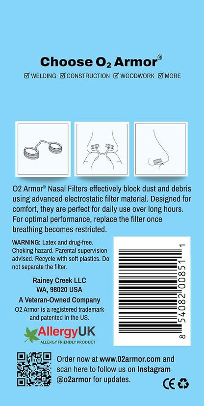 O2 Armor Nose Filters for Welders & Allergies - Image 6