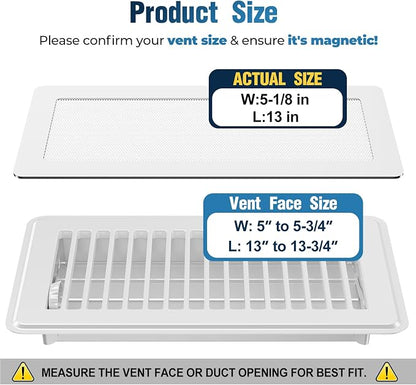 Magnetic Vent Covers with Vent Screen 5.1x13 Inch, Ceiling Air Vents to Block - Image 2