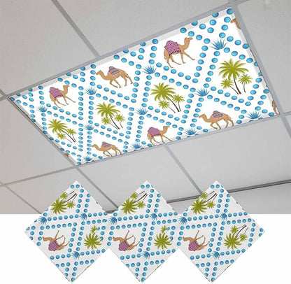 3 Pack Fluorescent Light Cover, Camels Palm Trees Light Covers by Unknown