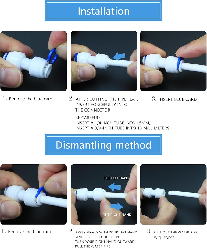 Water purifier adapter, 1/4 "FPT x 1/4" pipe quick connector, outer diameter - Image 5