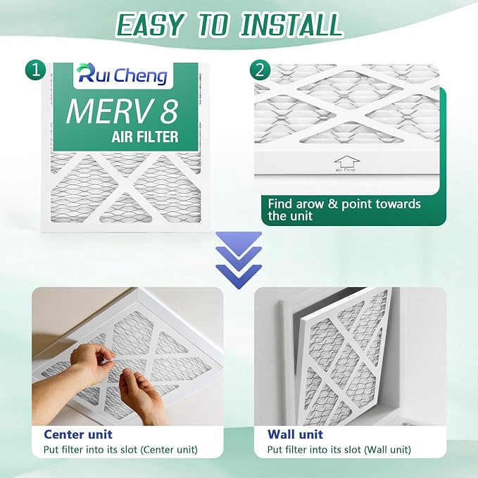 2 Pack Updated 6x6x1Air Filter, pertain Merv 8 HVAC Pleated A/C Furnace Filters - Image 4