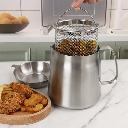68oz 304 Stainless Steel Oil Filter Pot, Heavy Duty Bacon Grease Container & - Image 7