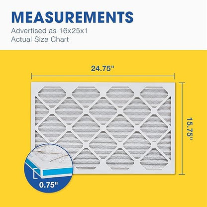 Aerostar 16x25x1 MERV 6 Pleated Air Filter, AC Furnace Air Filter, 6 Pack - Image 5