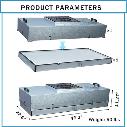 HEPA H14-Filter Laminar Flow Hood Updated FanFilter Unit（Include HEPA - Image 5