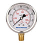 MEASUREMAN Lead-Free Pressure Gauge, 2-1/2inch Dial, Glycerin Filled, by MEASUREMAN