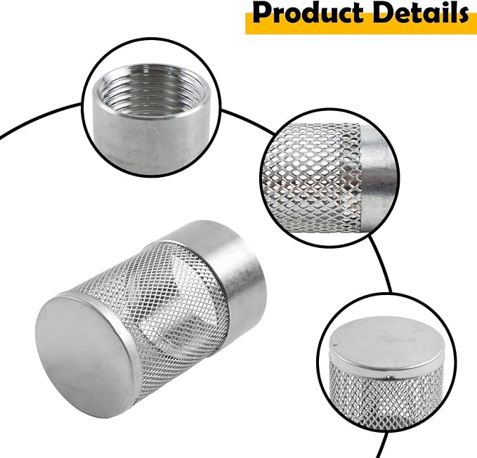 Dia Hose Inlet Suction Strainer Filter, Stainless Steel Water Pump Filter - Image 5