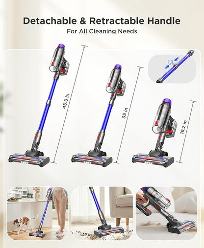 Cordless Stick Vacuum Cleaner for Home: Power Suction Vacuum Tangle-Free - Image 2