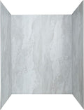 Palisade 78in x 60in x 36in Waterproof Vinyl Shower Surround Kit with Accessories in Urban Fjord