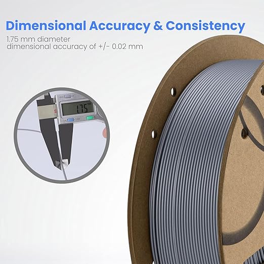 ELEGOO PLA Filament 1.75mm Dark Blue 1KG, 3D Printer Filament Dimensional Accuracy +/- 0.02mm, 1kg Cardboard Spool(2.2lbs) 3D Printing Filament Fits for Most FDM 3D Printers
