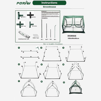 Portable Greenhouse for Garden Bed, Easy Set-Up Gardening Flower House & Plant - Image 7