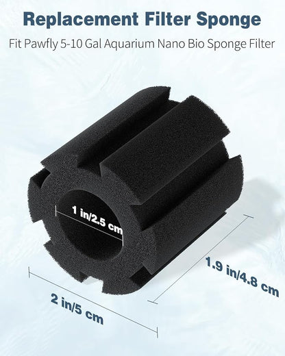 Pawfly 6 Pack Replacement Filter Sponges Aquarium Nano Bio Sponge Filter - Image 7