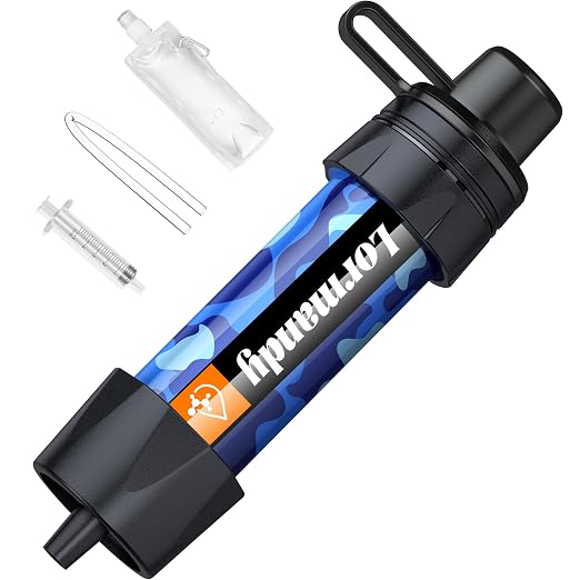 Straw Water Filter, Portable Water Filtration System Water Purifier, Personal by Lormandy