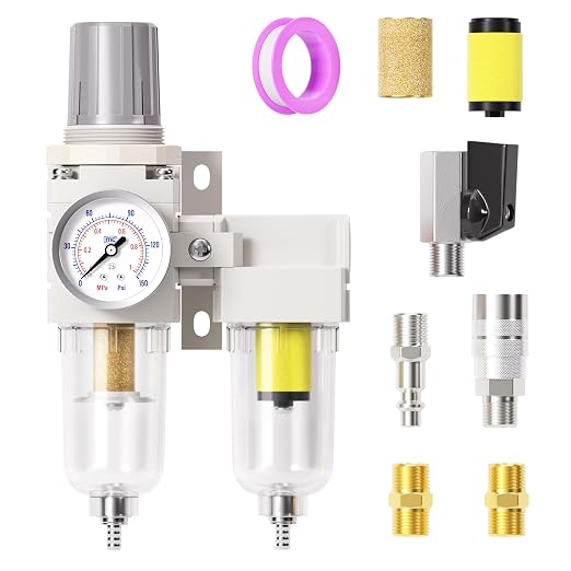 TAILONZ PNEUMATIC 0-150PSI 1/4 Inch NPT Particulate Filter+Coalescing Filter by TAILONZPNEUMATIC