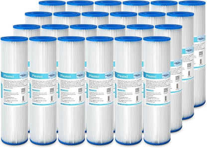 Membrane Solutions 20 Micron Pleated Polyester Sediment Water Filter 10"x2.5" by MembraneSolutions