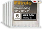 Filtrete 18x18x1 Air Filter, MPR 300, MERV 5, Clean Living Basic Dust 3-Month by Filtrete