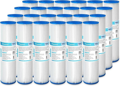 Membrane Solutions 50 Micron Pleated Polyester Sediment Water Filter 10"x2.5" by MembraneSolutions
