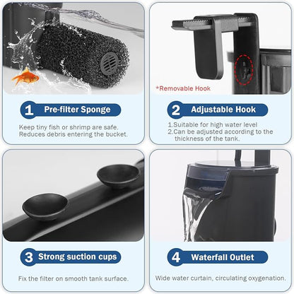 Turtle Tank Filter Aquarium Internal Filter - Image 5