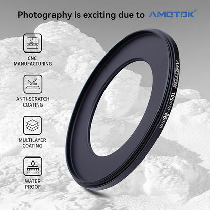 105mm Lens to 86mm Camera Lens Adapter, 105mm-86mm Filter Step-Down Ring - Image 2