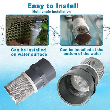 1.5 inch Stainless Steel Filter Cover Connected to 1.5 inch/DN40 Grey PVC - Image 6