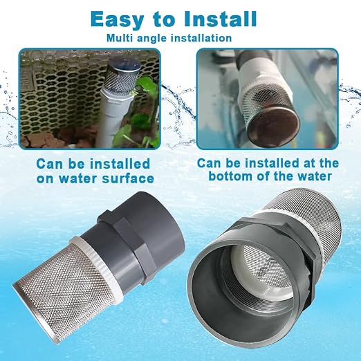 1 inch Stainless Steel Filter Cover Connected to 1 inch/DN25 Grey PVC Filter - Image 6