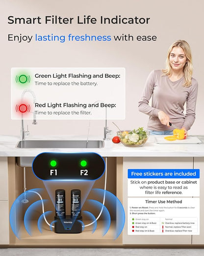 Waterdrop DLB Under Sink Water Filter, Chloramine, Bad Taste, Under Sink Water - Image 4