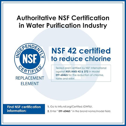 Waterdrop LT1000PC ADQ747935 Refrigerator Water Filter and Air Filter, - Image 4