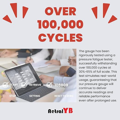 2-inch Pool Filter Pressure Gauge, 1/4" NPT - Image 7