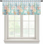 Summer Beach Sheer Valance Curtains, Ocean Colorful Coral Shell Seaweed by Houseown