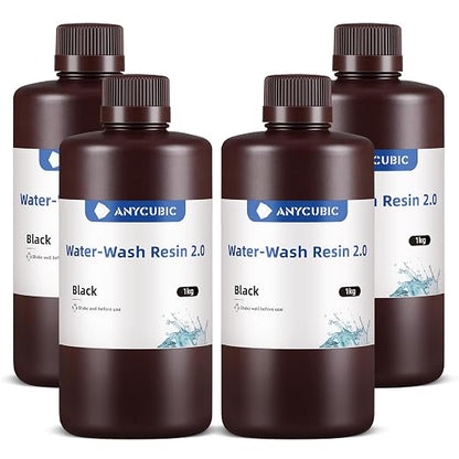 ANYCUBIC Water Washable 3D Printer Resin 2.0 Bundle, 405nm High Precision by ANYCUBIC