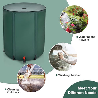 Goplus 60 Gallon Collapsible Rain Barrel, Portable Rain Barrels to Collect - Image 8