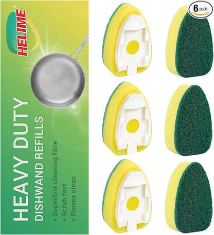 Dishwand Refills Sponges Heads by HELIME