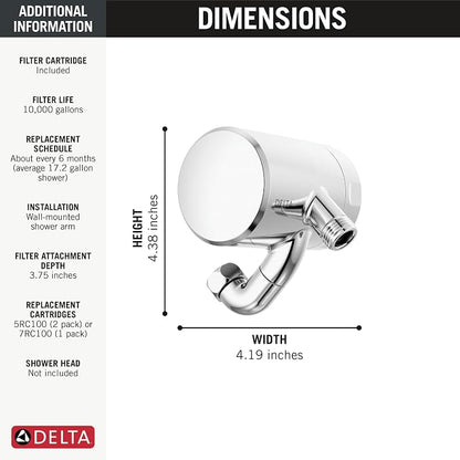 Delta Faucet Clarifi Premium Shower Filter Attachment - Image 7