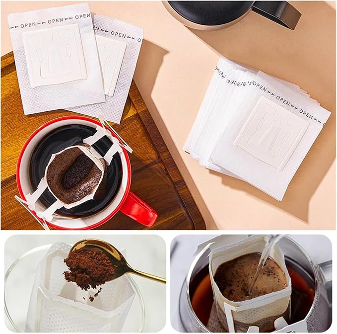 50/100 Pcs Coffee Filter Bags Disposable Drip Coffee Paper Pack Portable - Image 5